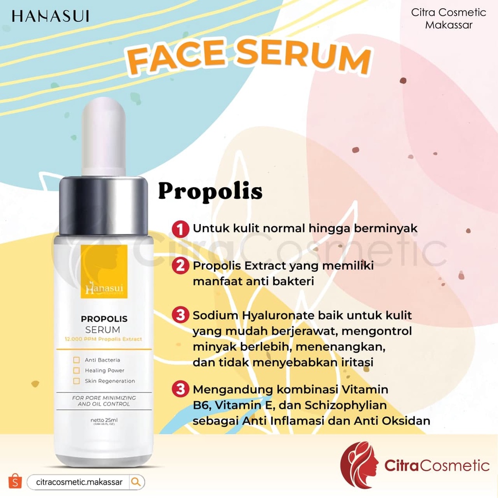 Hanasui Serum 25 Gr Bright Up | Propolis | Rich Nutrition