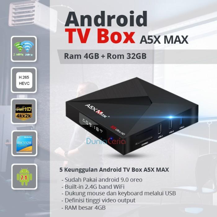 Android Tv Box A5X Max Mini 7.1 Dual Wifi Bluetooth Ram 4G/32G