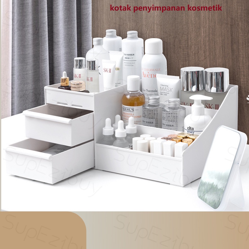 Rak Kosmetik Mini/Cosmetic Storage Drawer/Kotak Penyimpanan Makeup Organizer/Rak Kosmetik/Storage Laci Organiser/Rak Makeup Storage/Skincare Tempat Kosmetik/Kotak Laci Penyimpanan