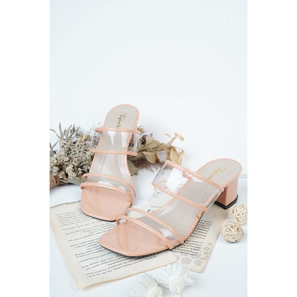 TYARA - Sandal Heels Wanita Tinggi 5 cm Hak Tahu