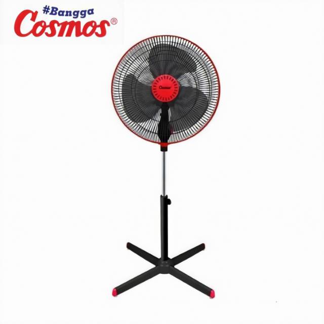 COSMOS 16-XDC Stand Fan Kipas Angin  (16 Inch) - Hitam Merah GARANSI RESMI
