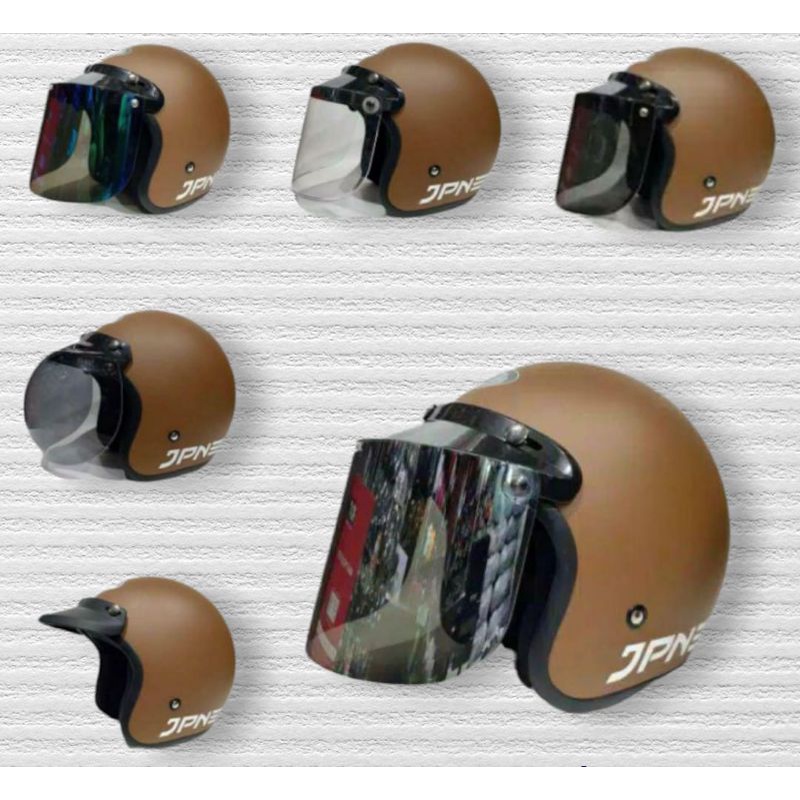 Helm jpn coklat doff