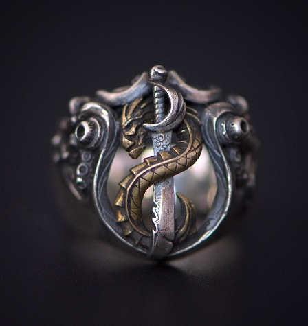 Cincin Bahan Stainless Steel Gaya Punk Gothic Untuk Pria