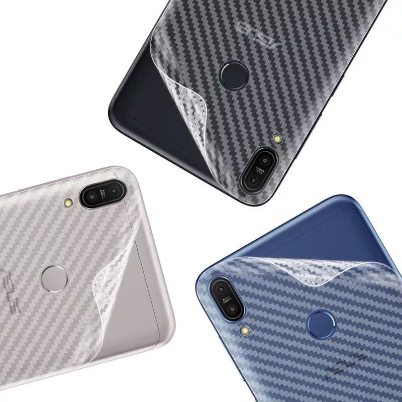 Skin Carbon 3D Asus Zenfone Max Pro M1 M2 - Garskin Karbon Fiber Anti Gores Belakang Premium