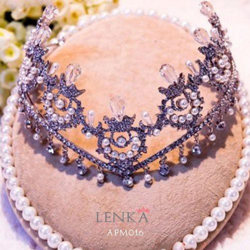 [SIAP KIRIM] AKSESORIS WEDDING TIARA PENGANTIN PESTA MODERN HIJAB APM016