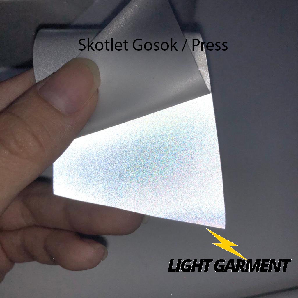 Scotchlite skotlet scotlight pita pemantul cahaya gosok press 5 cm per rol isi 100 meter