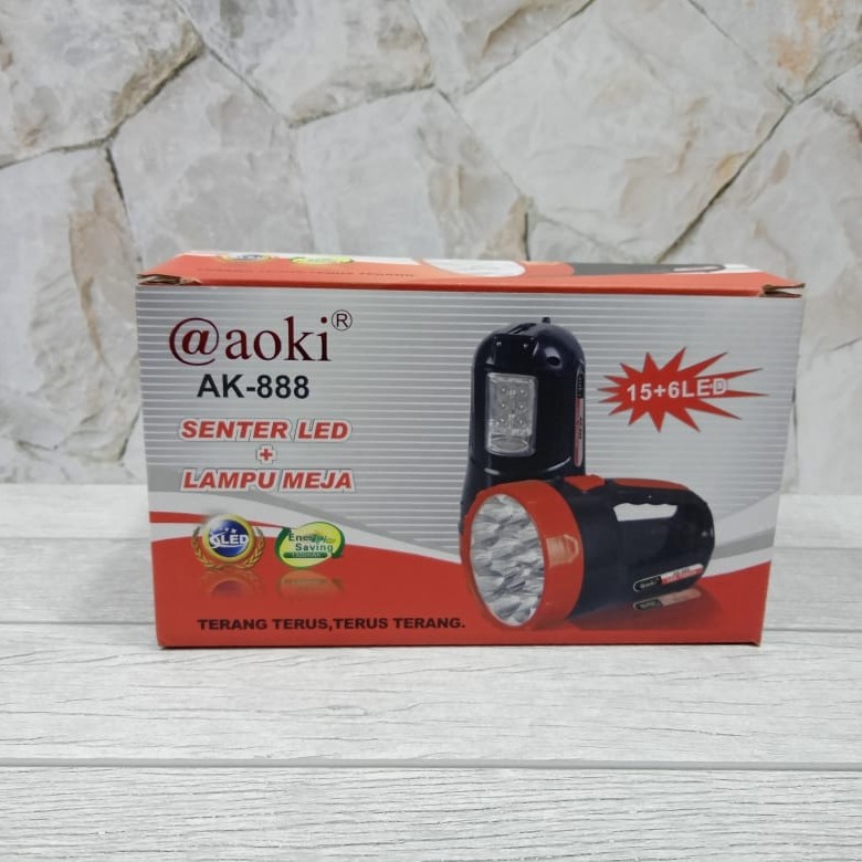 COD SENTER TANGAN AOKI AK-888 LED 15 WATT + LAMPU MEJA AOKI AK 888//SENTER LED 15WATT + LAMPU MEJA 6 WATT AOKI AK-888