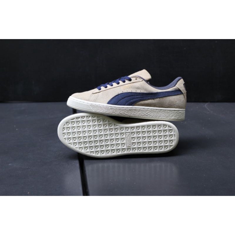 SALE Sepatu Pum4 Suede Cream Navy Original Sneakers Pria