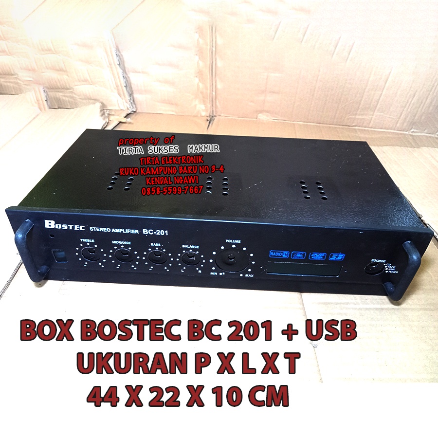 BOX POWER AMPLIFIER SOUND SYSTEM USB BC 201+USB   BOSTEC