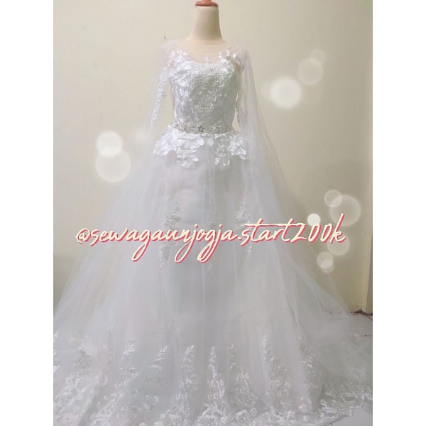 Gaun prewedding wedding white putih DISEWAKAN