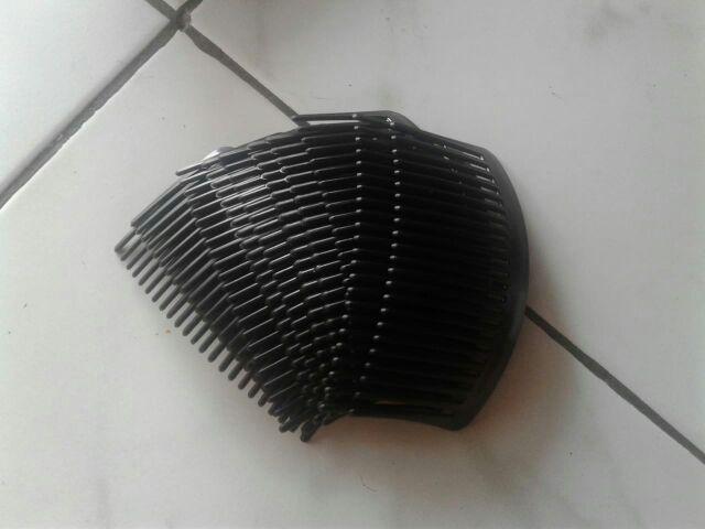 12 Piece Sirkam Plastik 10,5x5,5cm Hitam Polos