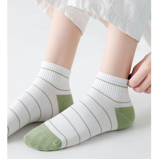 TJM KK199 Kaos Kaki Wanita Motif Lime Semata Kaki Kaos Kaki Pendek Japanese Ankle Socks Korean