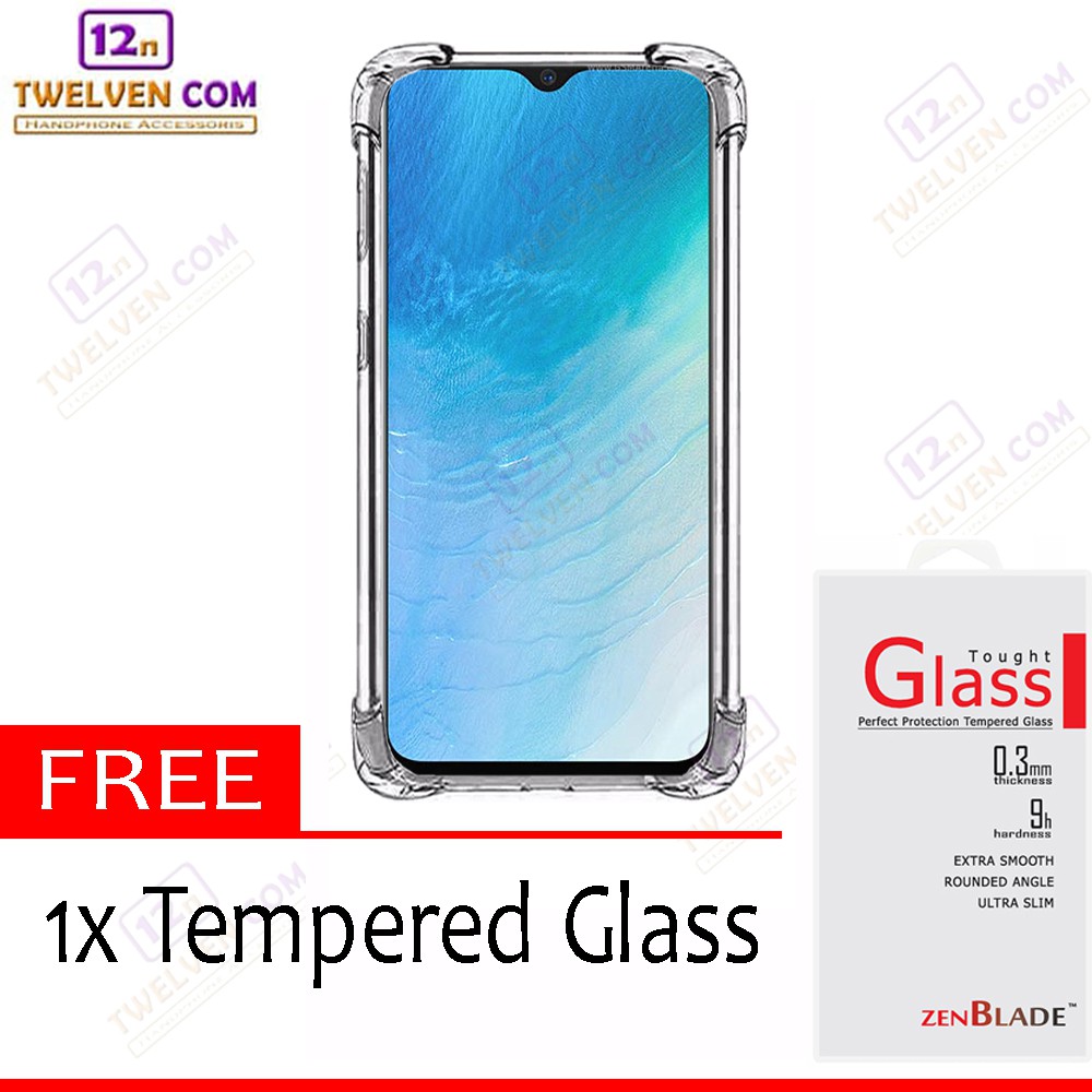 Case Anti Shock Anti Crack Softcase Vivo Y19 - Free Tempered Glass