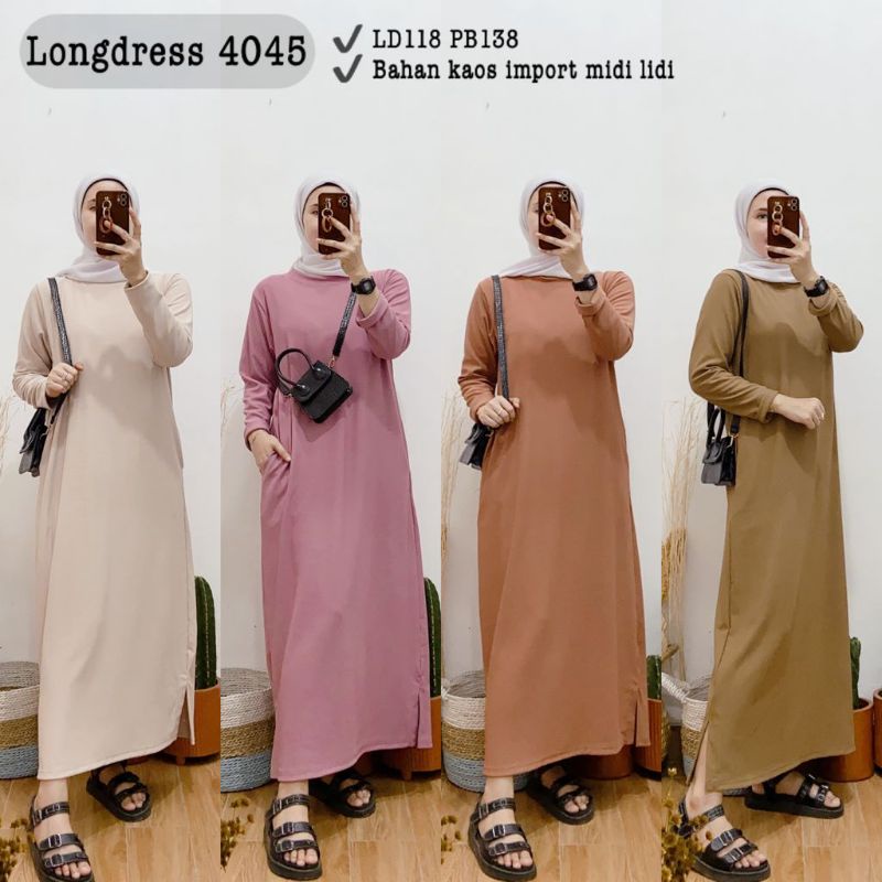 longdress kaos import/gamis kaos import