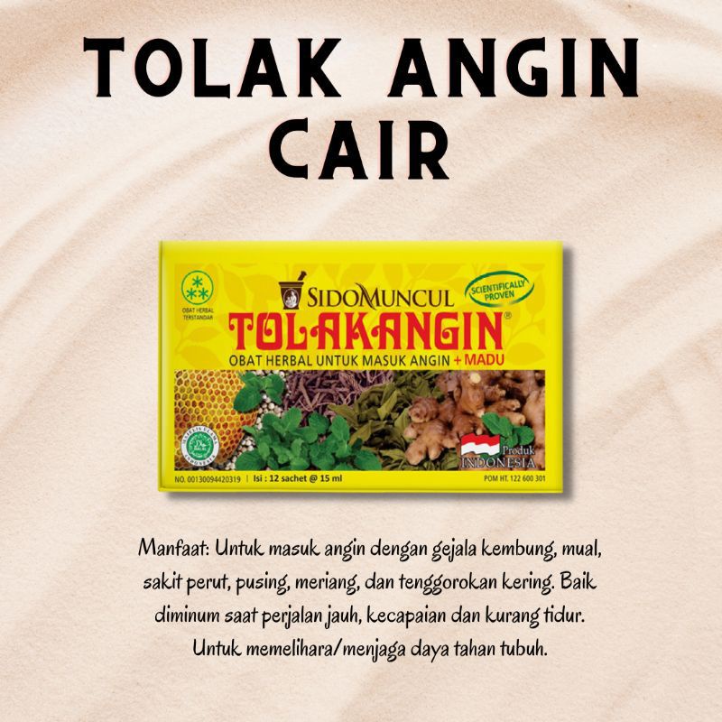 tolak angin cair 1 dus