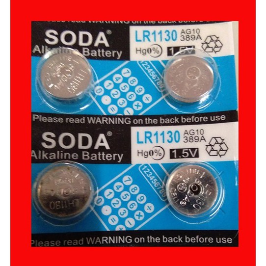 4pcs Baterai Koin 1.5V Kancing LR1130 Alkaline Battery LR 1130 AG10 389A