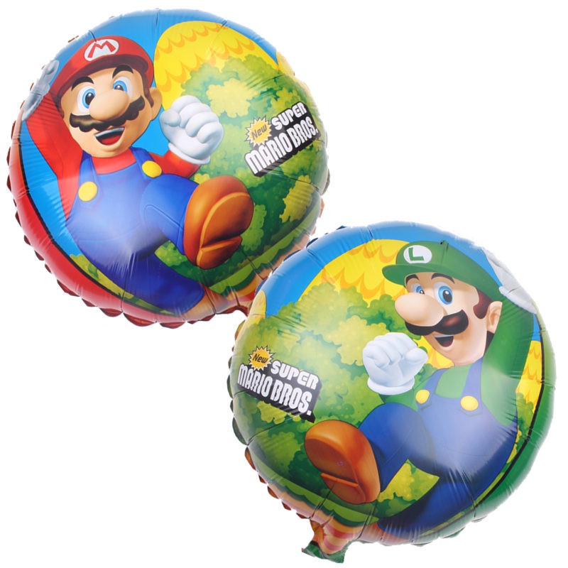 6pcs/set Game Super Mario Bros Balon Figurine Luigi Princess Model Angka Balon Dekorasi Festival