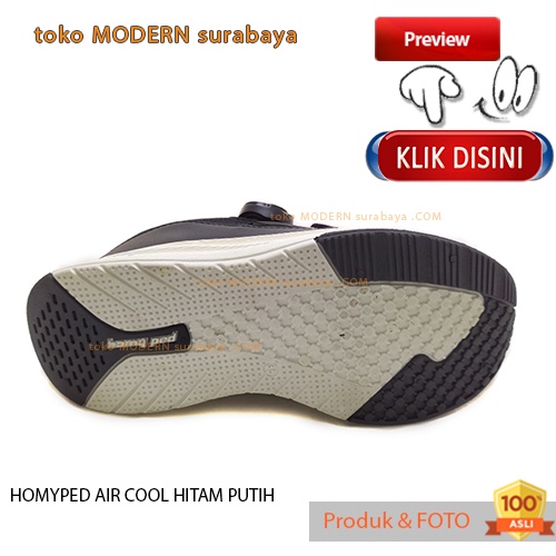 TERBARU 2022 Sepatu Anak sekolah sneaker magnet HOMYPED AIR COOL HITAM PUTIH