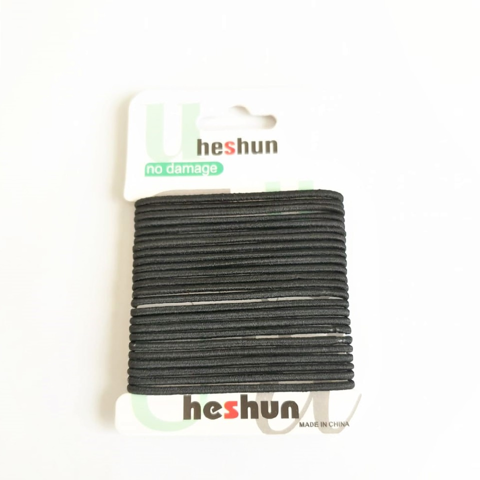 [24pcs] Ikat Rambut Ponytail Korea Set isi 24pcs / Karet Rambut / Kuncir Rambut-IRPKset-BLACK/24pcs