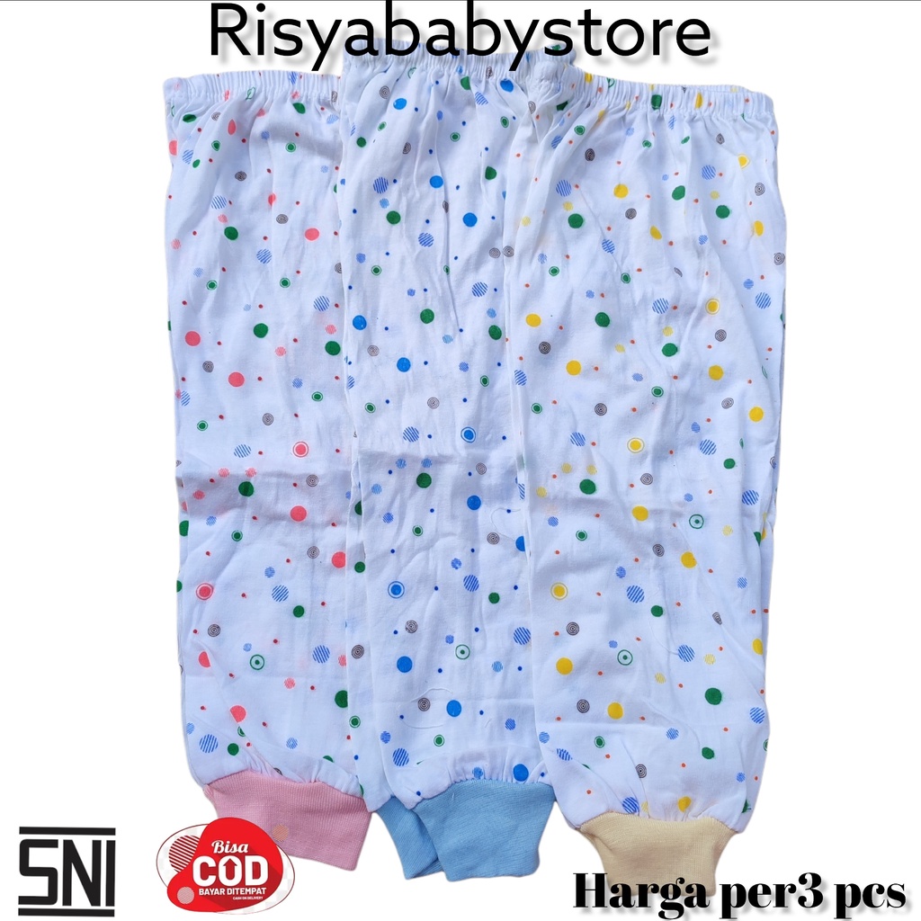 3pcs Celana bayi newborn motif Polkadot/ perlengkapan pakaian baru lahir