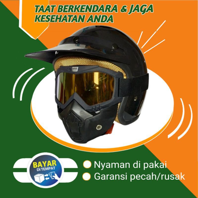 Paket Ganteng Helem Hlem Helm Jpn Bogo Cargloss Carglos Classic clasic full face full Original SNI