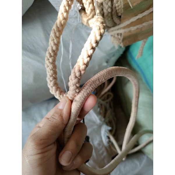 Tali Sumbu Tas Crem per Kg / tali sumbu kepang dan sumbu isi