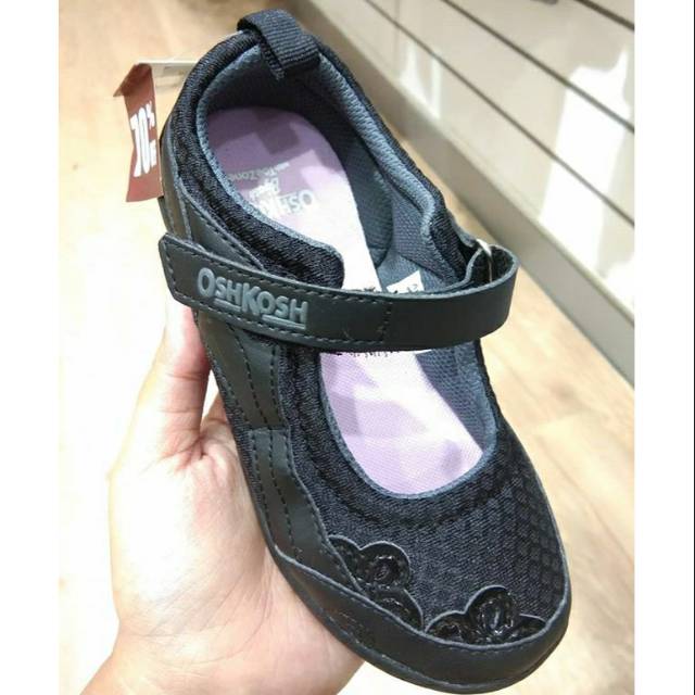 OSHKOSH ALEXA Hitam Sepatu Sekolah Anak Perempuan