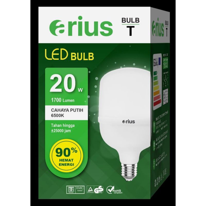 ARIUS Lampu LED Kapsul/ Bohlam Hemat Energi 20Watt Putih