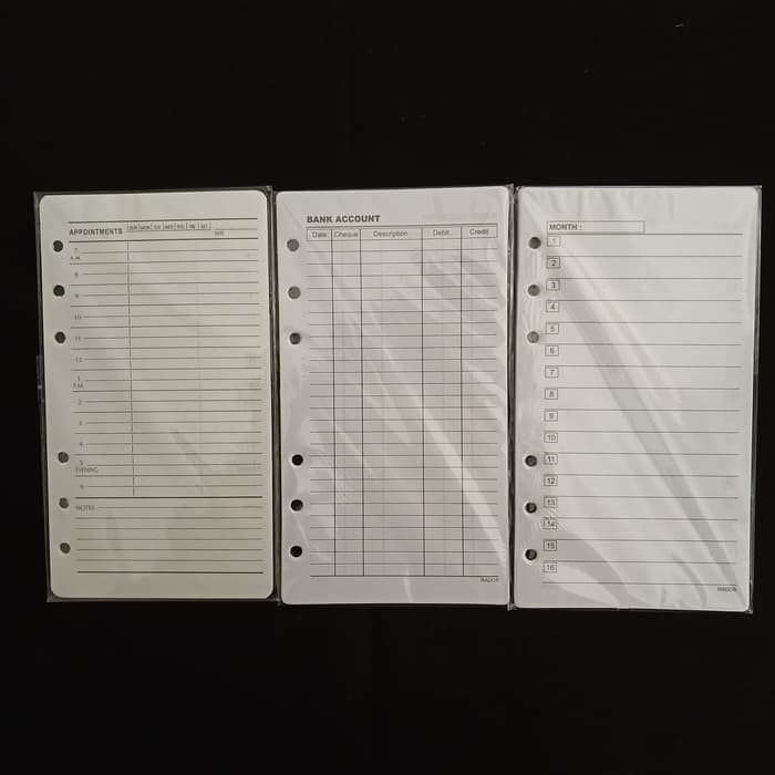 Murah Refill Rados Organizer Agenda A6 Isi Binder / Time Planner Keren