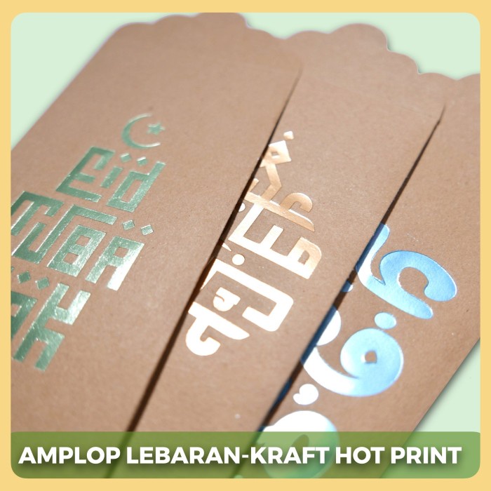 

Menyurat-Surat- Lebaran Idul Fitri Angpao Amplop Kraft Hot Print Metalik Satuan - Kaligrafi Biru