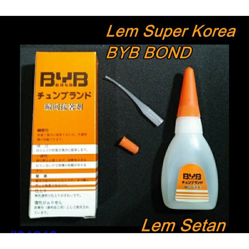 Lem Super Serbaguna BYB BOND Lem Setan Super Glue Plastik,Kayu,Keramik