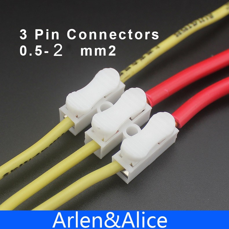 3 pin MINI push quick cable connector terminal Wiring 6A 250V