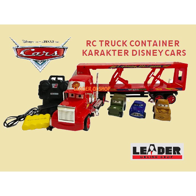 RC TRUK CONTAINER TRAILER PENGANGKUT MOBIL KARAKTER CARS DISNEY MAINAN REMOT REMOTE CONTROL TRUCK