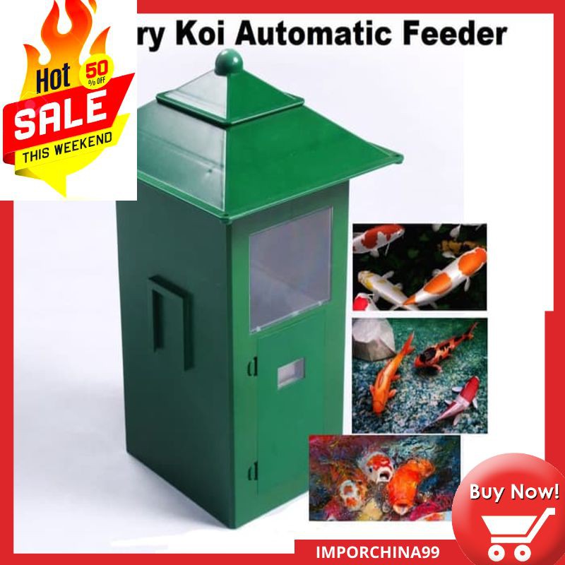 Auto Feeder Mesin Pemberi Pakan Ikan Otomatis Dipasang Di Aquarium