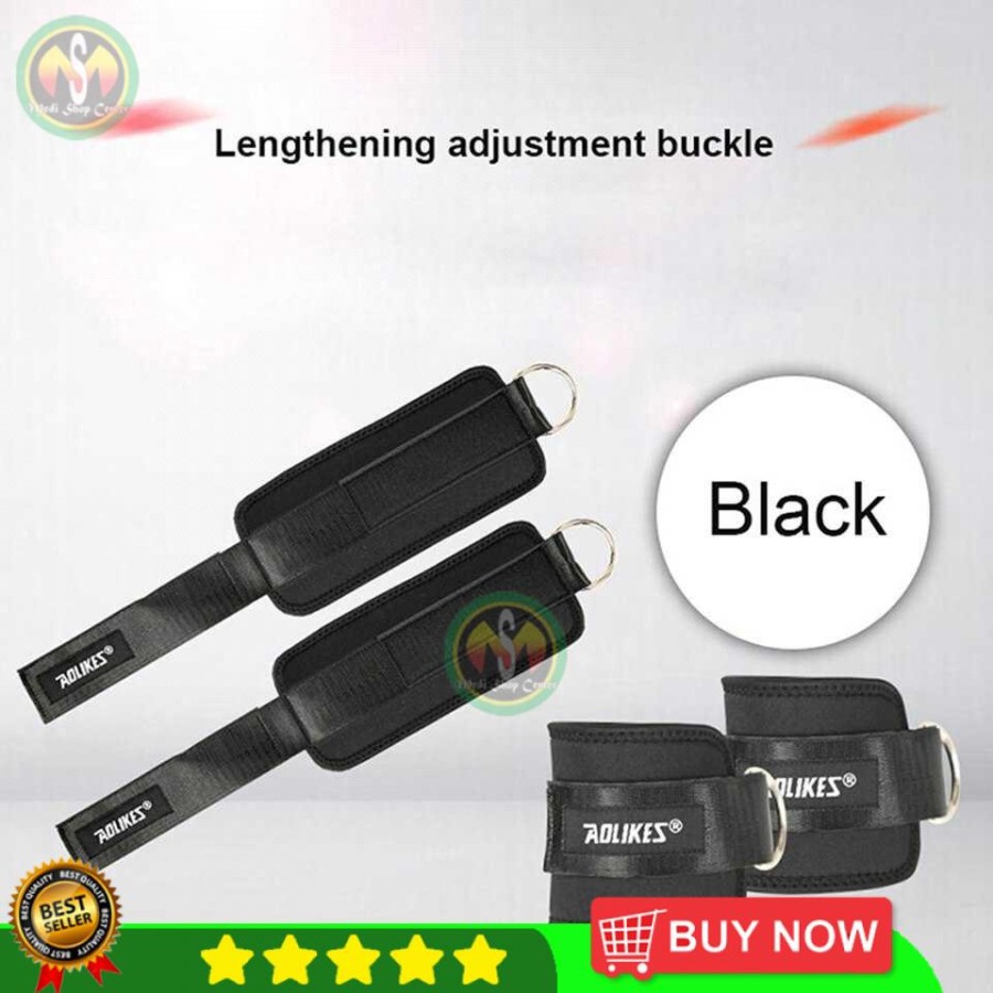 Ankle Strap Alat Fitness Strap Angkle Kaki Elastis Ring-D / Ankle Cuff Strap Wrap Support Hook Leg