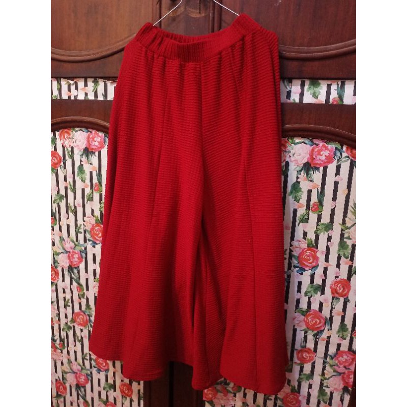 PRELOVED CELANA KAIN KULOT RAMAYANA MERAH MAROON JUMBO BIG SIZE XXL