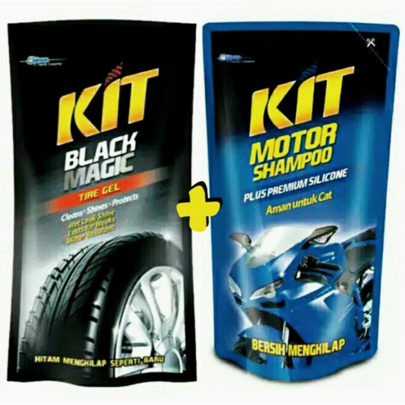 PROMO MURAH Kit Black Magic Tire Gel (Semir Ban) &amp; Kit Motor Shampoo (Sampo Motor)