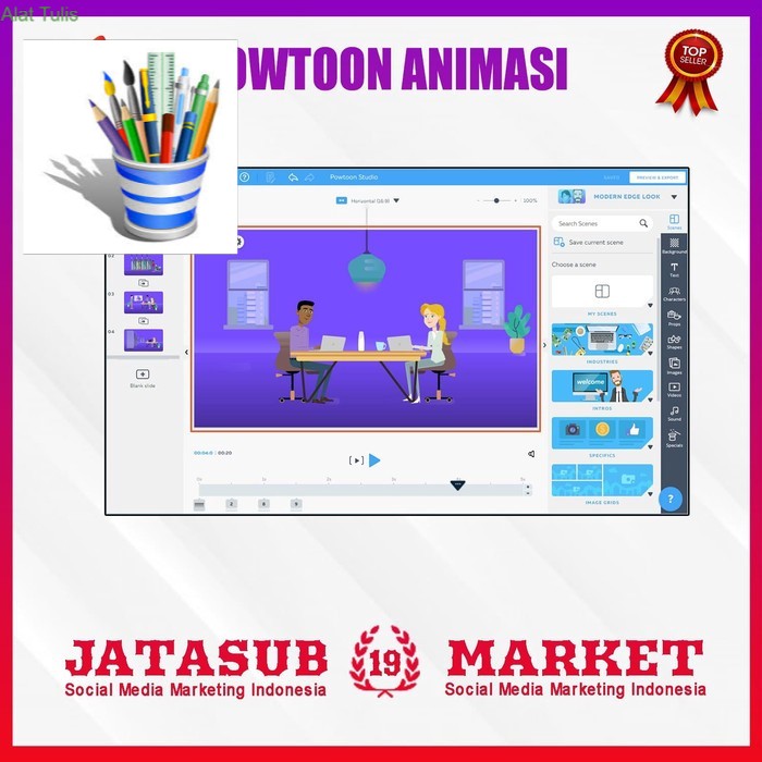 READY PROMO Akun Powtoon Premium 1 Tahun - Tools Online pembuat Animasi Video