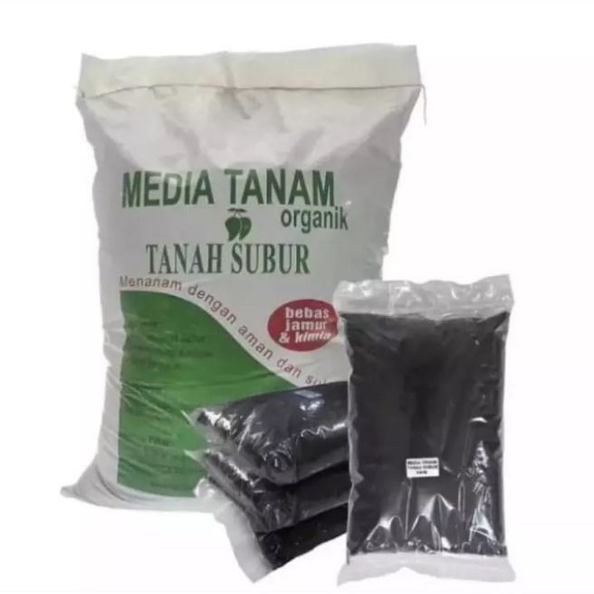 Media tanam tanah subur kemasan 1kg / Media tanah subur siap pakai