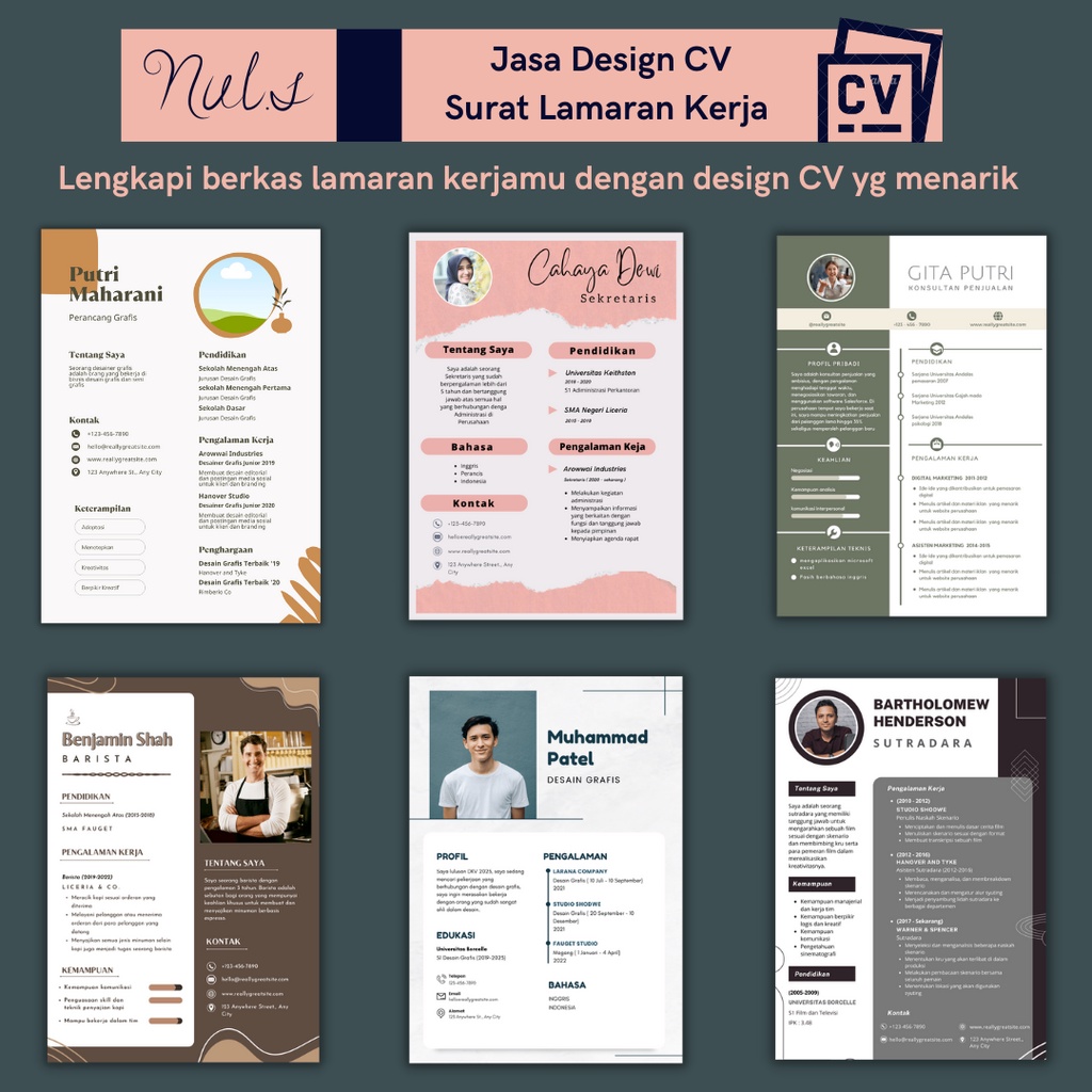 

Jasa Design CV | Surat Lamaran Kerja