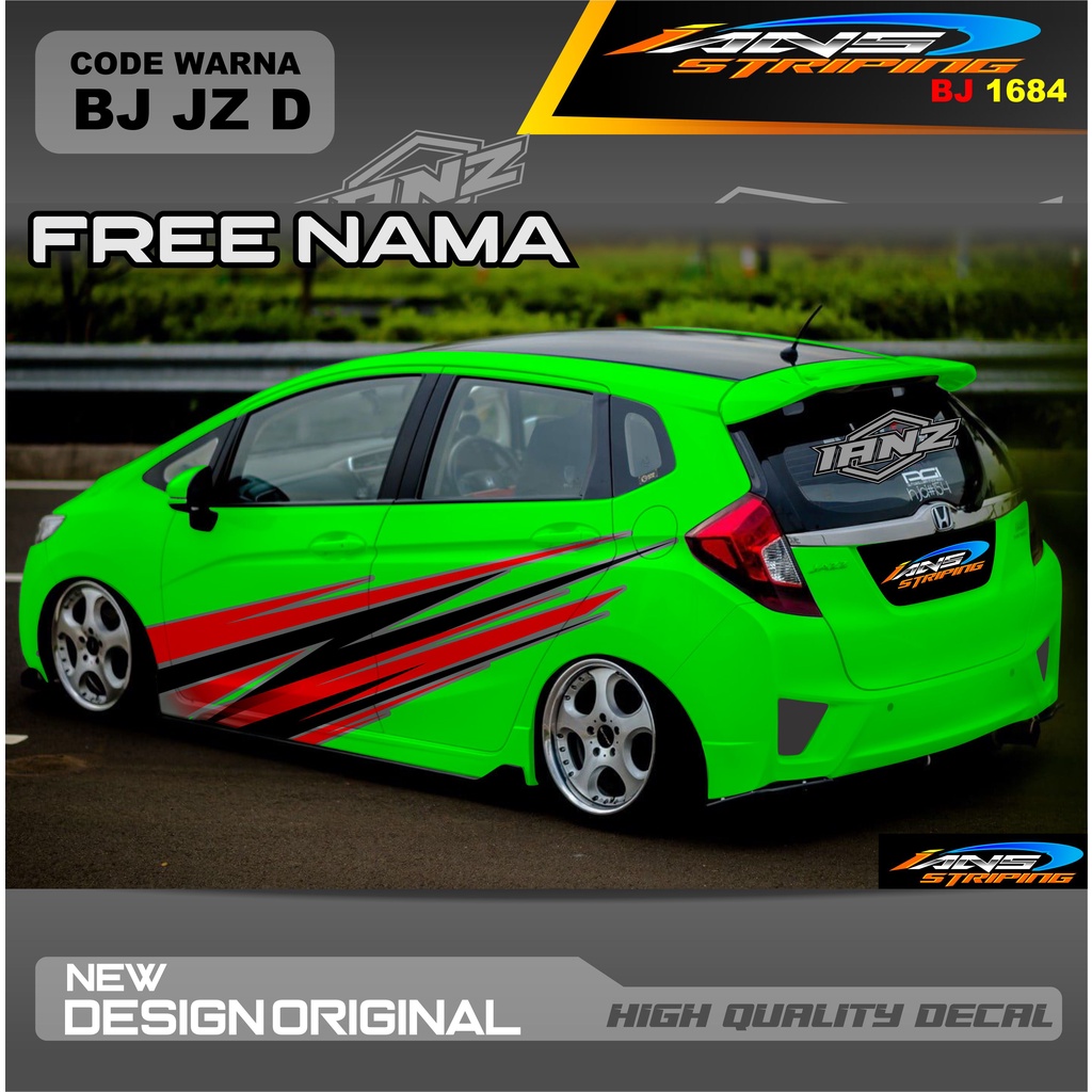 STICKER DECAL MOBIL BRIO TERBARU  / DECAL STICKER MOBIL / STIKER MOBIL / STIKER MOBIL BRIO, HONDA JAZZ, AGYA, AYLA