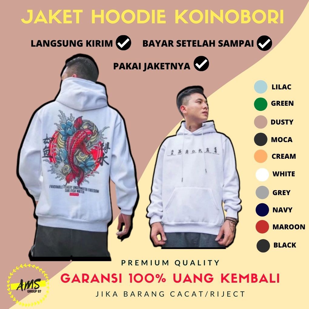 Jaket Hoodie Pria Sunmori Touring Motor COD Koinobori Jepang Design Best Seller Riding Sweater Murah