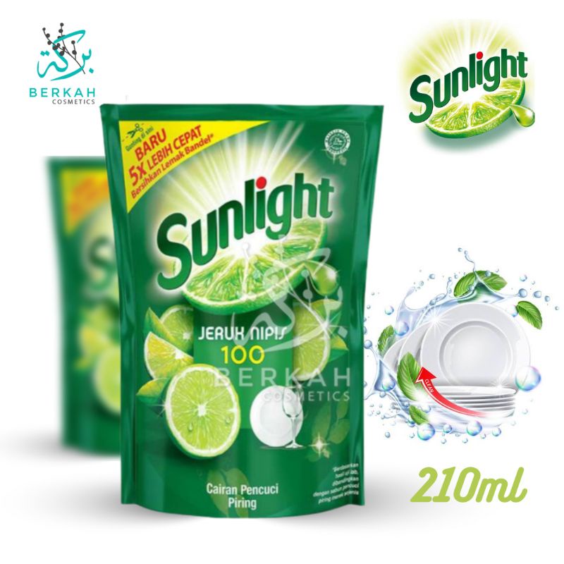 Sunlight Jeruk Nipis Sabun Cuci Piring 210ml