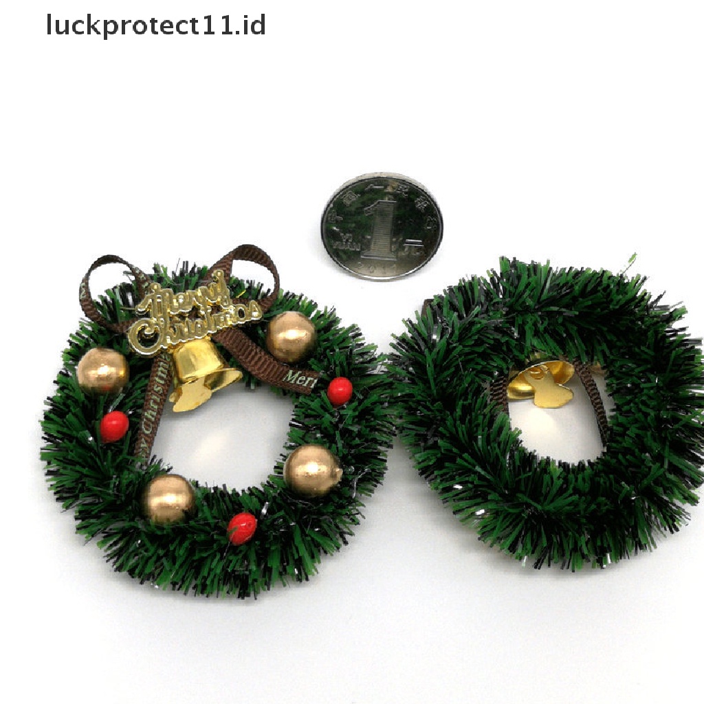 &lt; Luckprotect11. &lt; Luckproteksi1pc Miniatur Karangan Bunga Natal Ukuran 6cm Untuk Dekorasi Rumah Boneka