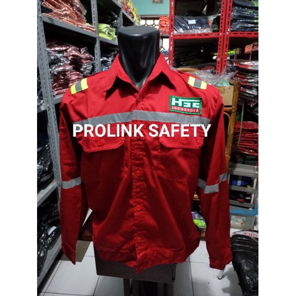 SERAGAM SAFETY MERAH BERLOGO HSE