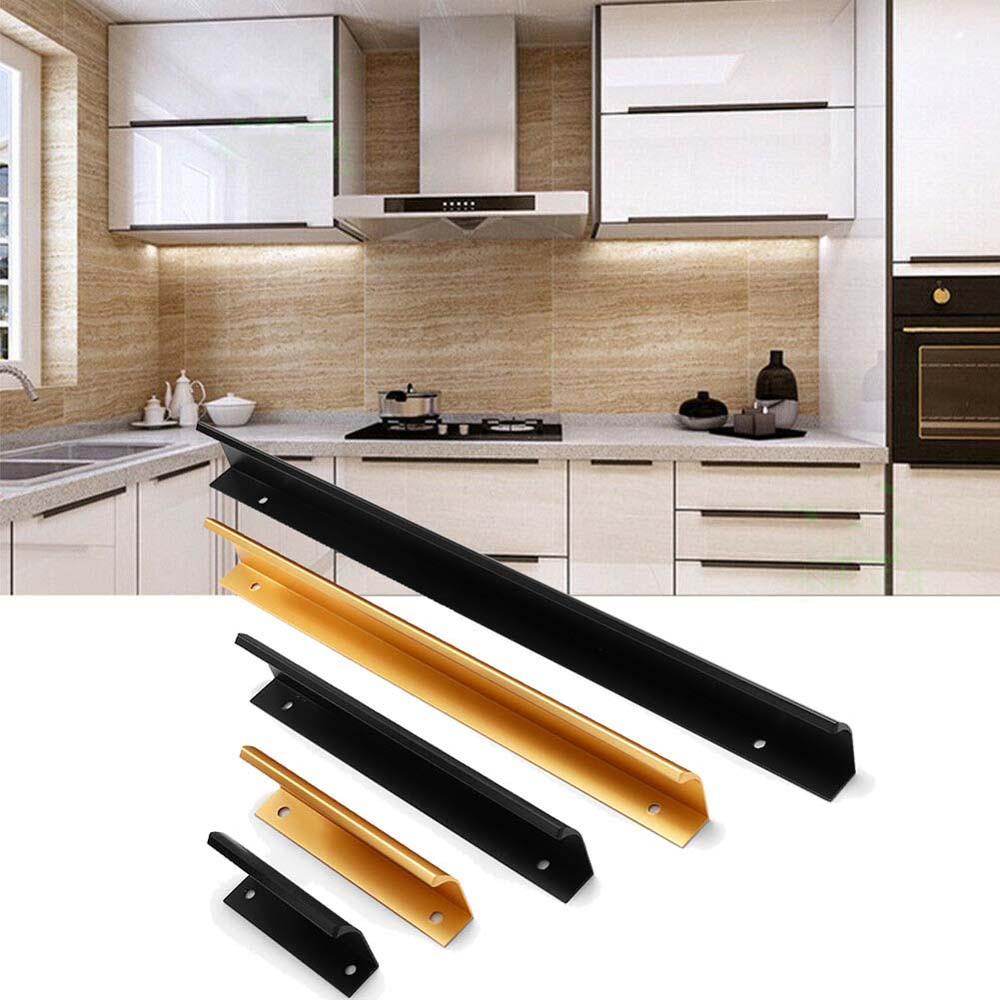 Handle Laci QUINTON Gold Lemari Dapur Modern Lemari Tersembunyi Dekorasi Rumah