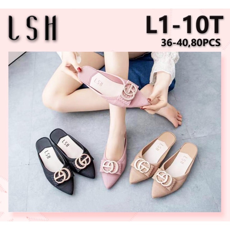Sandal Fashion Import Sepatu Slop Motif GC LSH L1-10D dan L1-10T