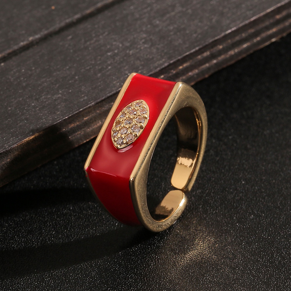 Elegan sederhana lebar ornament lampu mewah minoritas tetes minyak cincin tembaga berlapis emas popu