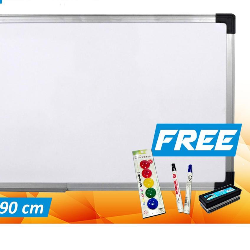 

TERMURAH Whiteboard Cipta Hanger 60 x 90cm Free Spidol + penghapus + Pin Color Magnet 33