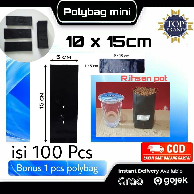 Polybag 10x15 Isi 100 Lembar Khusus Semai Benih Tanaman